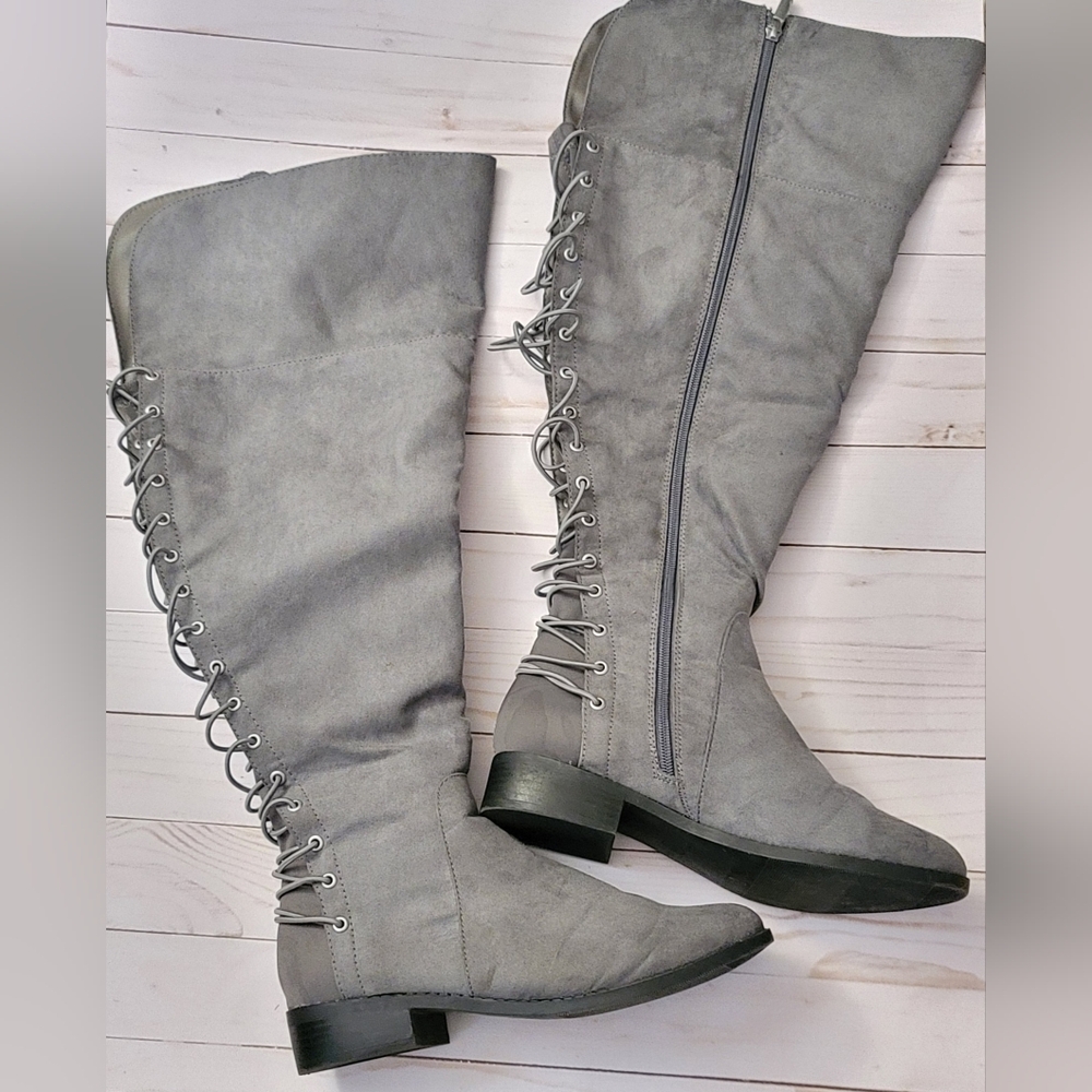 Torrid Grey Over The Knee Boot (8-WW)